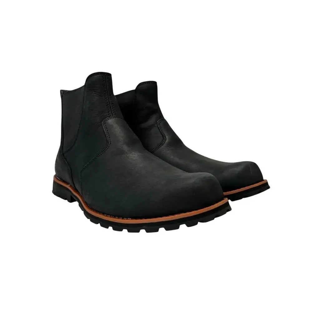 Timberland Attleboro Mid Chelsea Men's Boots - Jet Black - Size: 11